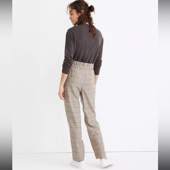 Madewell Paperbag Tapered Pants in Glen Plaid - Picture 3 of 5